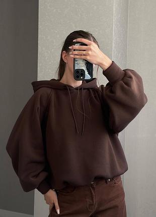 Жіноча повсякденна класична кофта худі теплий тканина тринитка на флісі