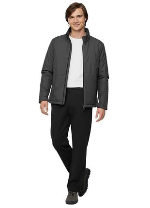 Штаны спортивные мужские на флисе черные прямые размер 50-54