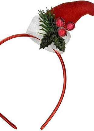 Ковпачок санта клаус міні на обручі 16-923-s