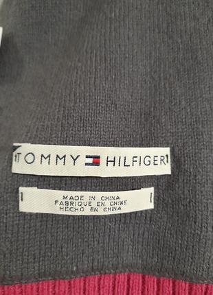 Tommy hilfiger женский шарф серо-розовый
