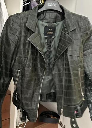 Куртка кожаная крокодил шкіра