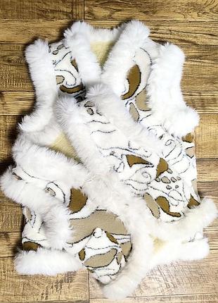 Жилетка меховая. женская и детская. family look.