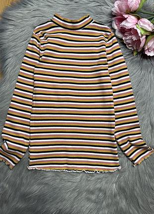 Ідеальний стильний якісний гольф водолазка в рубчик на дівчинку 6/7р f&f