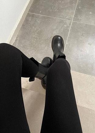 Жіночі повсякденні класичні теплі водовідштовхуючі лосіни лосини в рубчик тканина котон полістер