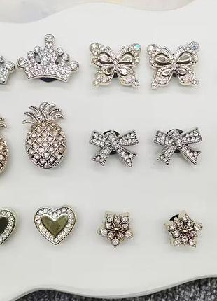 Джибітс срібно-золотистого кольору прикраси jibbitz