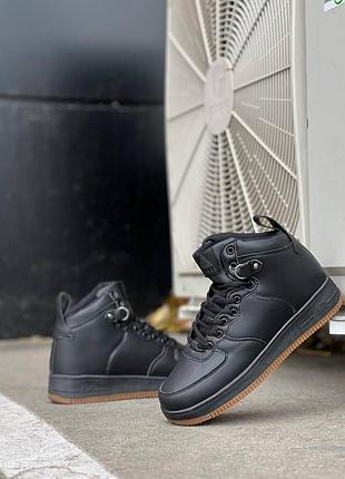 Мужские кроссовки зимние высокие черные на меху