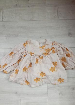 Блуза от m&amp;s с вышивкой на 9-12умесяц