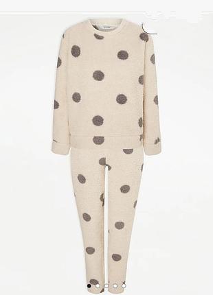 Шикарная пижама флис искусственная шерсть очень пушистая и мягкая легкая как пушинка измерения я на фото