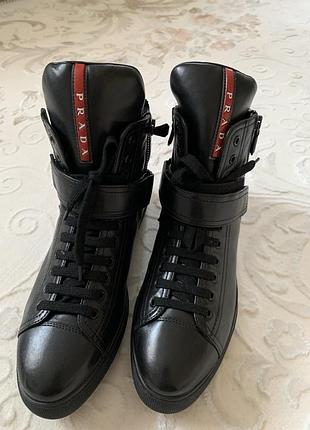 Шкіряні черевики prada, р. 41, нові