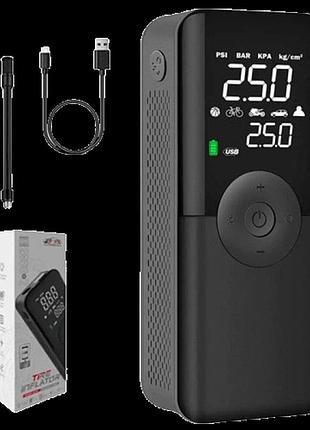 Портативний автомобільний компресор-powerbank carsun c3106, 5200mah, 20 л/хв, 40 вт