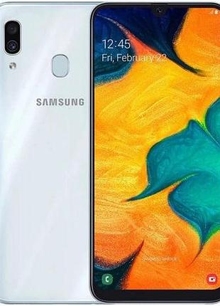 Смартфон samsung galaxy a30 3/32gb white, super amoled, exynos 7904, 16+5 мп, 4000 мач