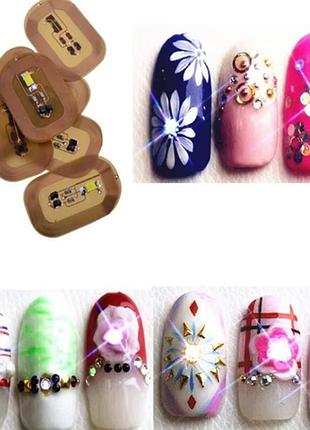 Безконтактна оплата нігтем, nfc інтелектуальна наклейка для нігтів з led-підсвічуванням, типси для нігтів