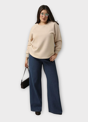 Джинси жіночі темно сині широкі jfm, 22 батал