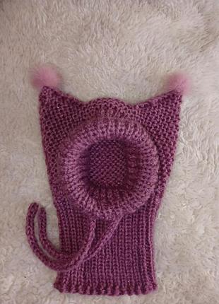 Шапка для невеликої собачки із закритими вушками