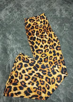 Брюки в леопардовый принт