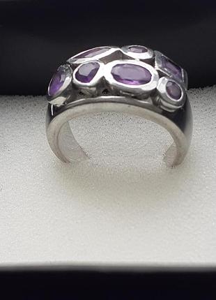 Серебряная кольца с аметистом