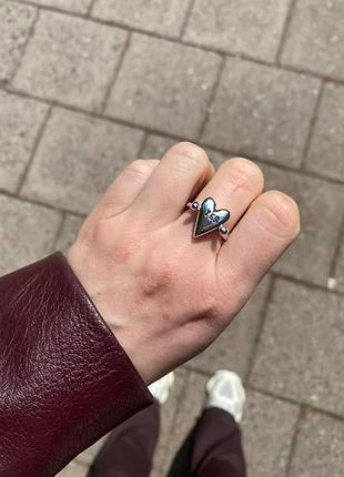 Каблучка серце стильна, каблучка з літерами yes / no каблучка тренд