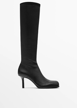 Кожаные сапоги massimo dutti 1025/650