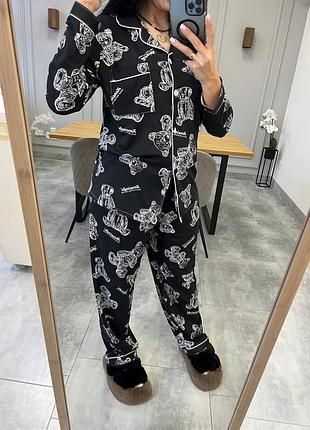 Женская пижама брюки и рубашка