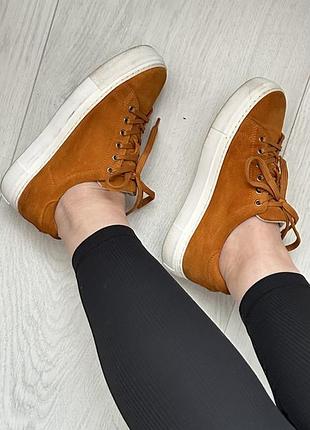 Замшеві кеди для а високій підошві