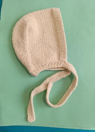 Чепчик букле женский вязаный шапка чепчик