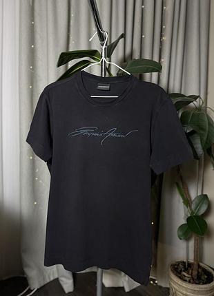 Оригінальна футболка armani темно синя