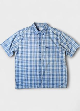 Рубашка мужская на короткий рукав lacoste x yves saint laurent/в клетку/теникку/тениска/хлопковый/из хлопка/полусоединенная/стильная/