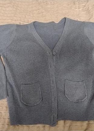 Светр сірий в школу 5-6 років