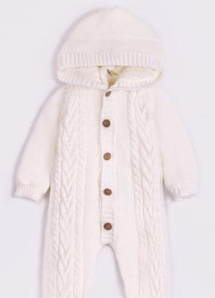 Комбинезон теплый вязаный мех