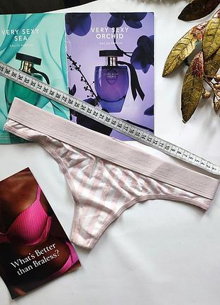 Бавовняні трусики стрінги victoria's secret s m