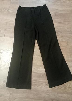 Брюки трикотажные со стрелкой, палаццо