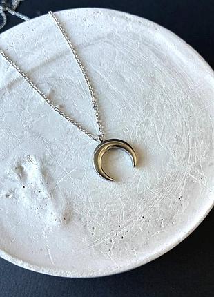 Женский кулон клубника серебро, подвеска на цепочке медицинская сталь