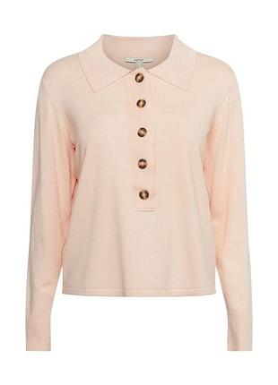 Джемпер-поло свободный, кофта с воротником оверсайз.