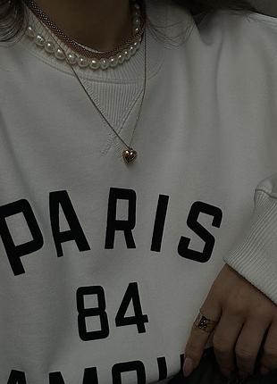 Світшот на флісі h&m плотний молочного кольору