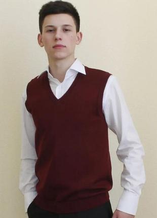 Мужская жилетка бордо