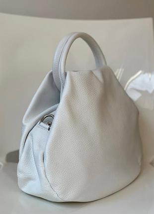 Новая кожаная сумка белая
