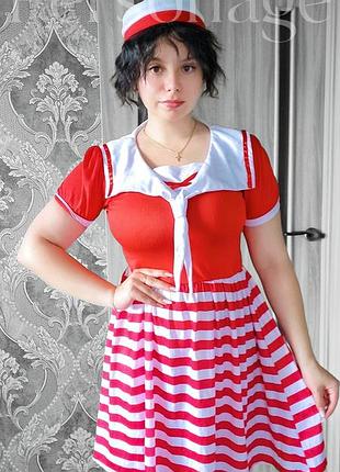 Карнавальный костюм морячки, морской костюм, морячка, маскарадный костюм, платье на корпоратив
