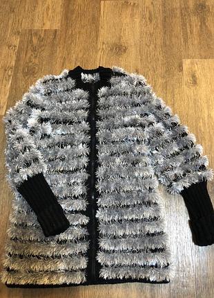 Кардіган кофта на молніі ручна вьязка