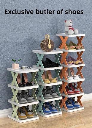 Проста складана полиця для взуття, 4 полиці