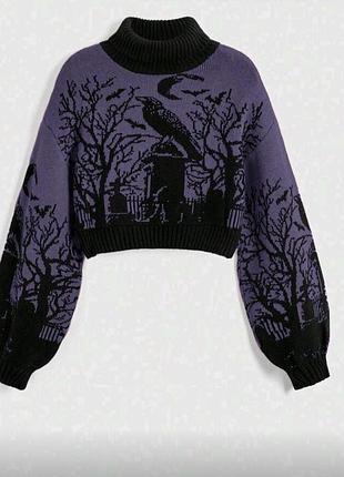 Готический кроп свитер killstar