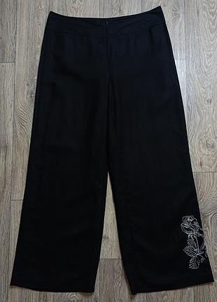 Брюки широкие лен, размер 50