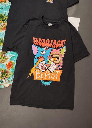 Чорна футболка з пантерою hobo jack