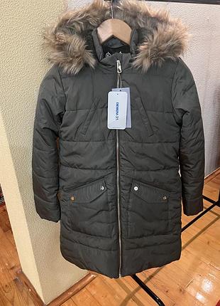 Куртка дитяча зимова на штучному хутрі, капюшон , waikiki