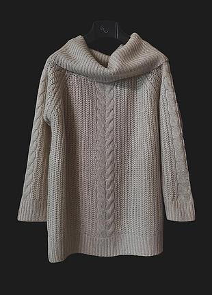 Papaya светр туніка подовжений прямий светр з косами светр на плечі