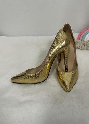 Стильные золотистые туфли лодочки loslandifen, вечерние туфли