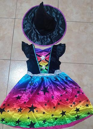 Карнавальний костюм сукня плаття на хелловін відьма чаклунка вампірша