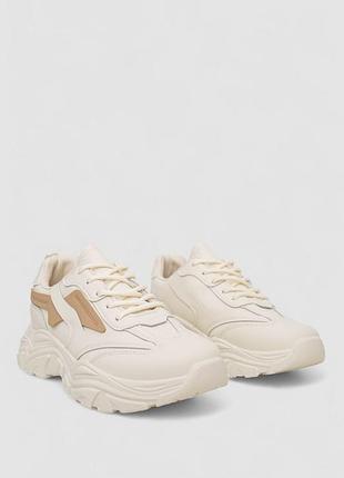 Кроссовки женские, цвет бежевый, 248ra100-20