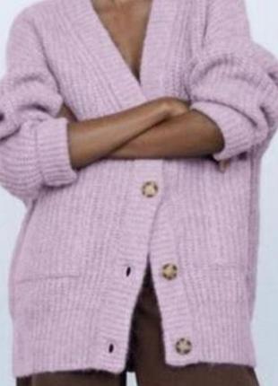 Кардиган " zara" сиреневый 2