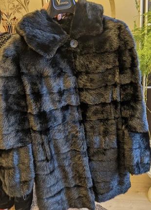 Шикарна норкова шуба чорна