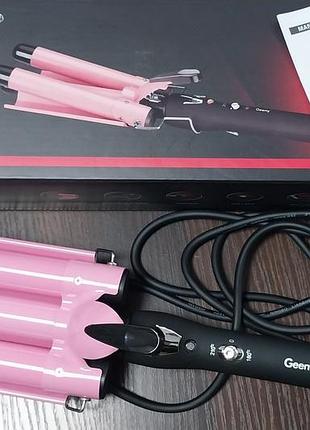 Плойка тройная geemy gm-1956